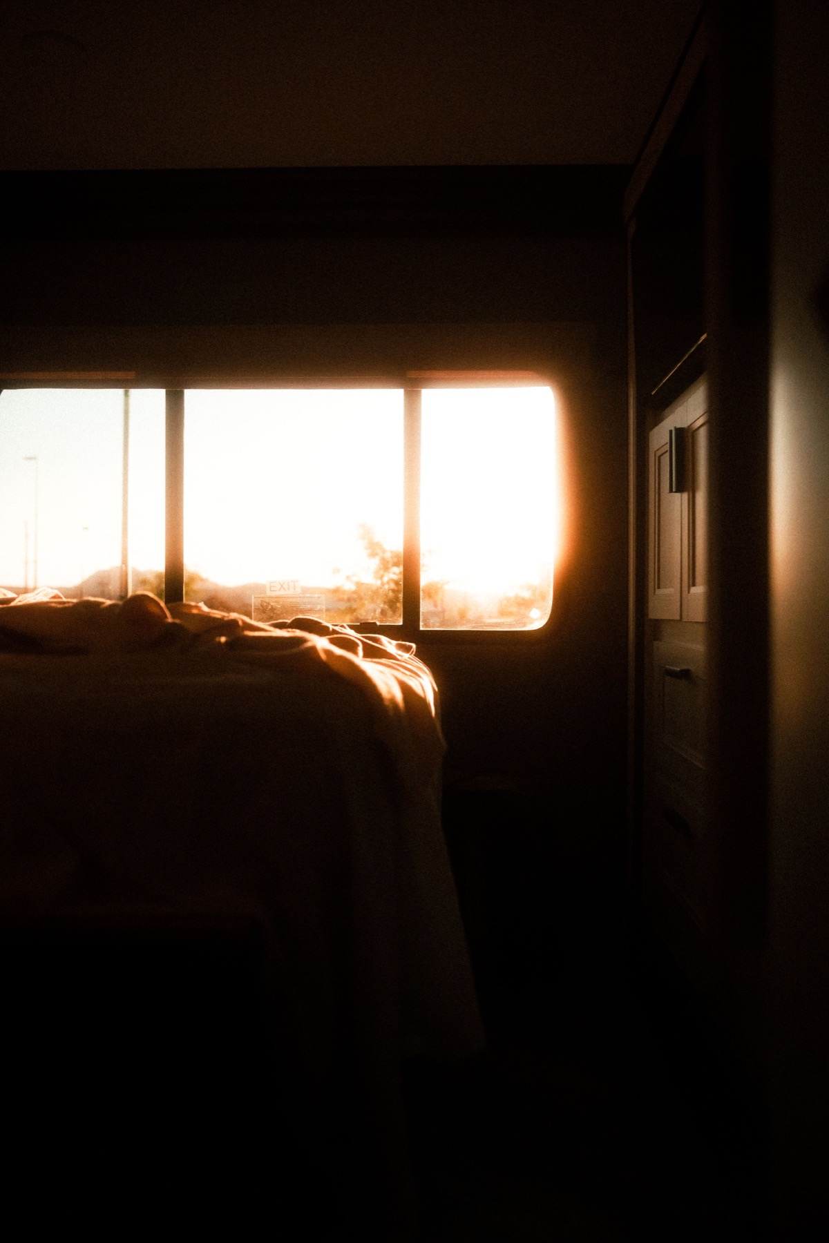 Sunlight streaming warmly through a window
