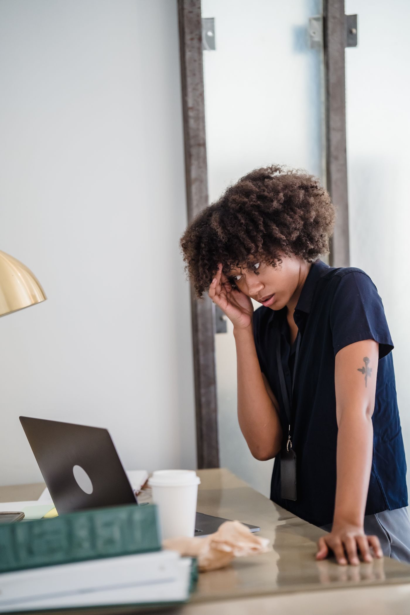 An office worker managing a demanding workload
