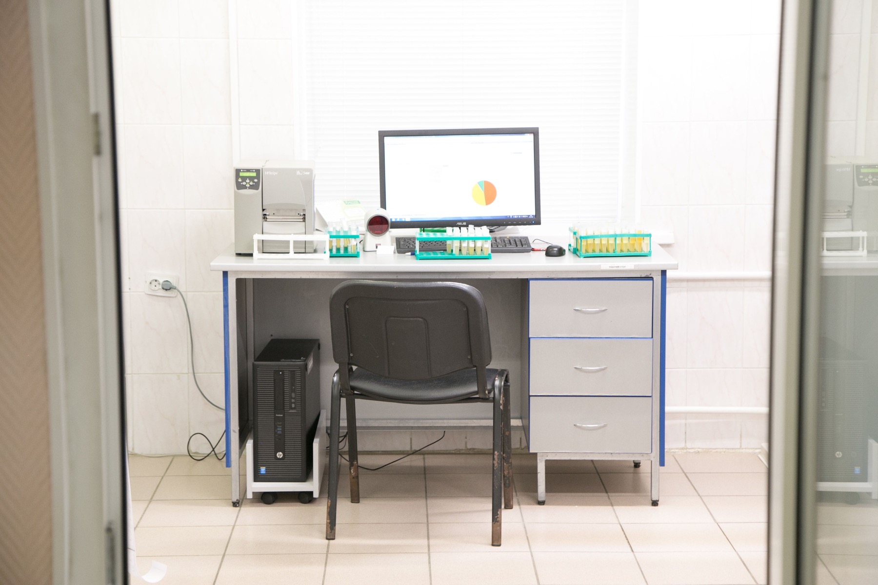 Scientific equipment arranged in a modern laboratory
